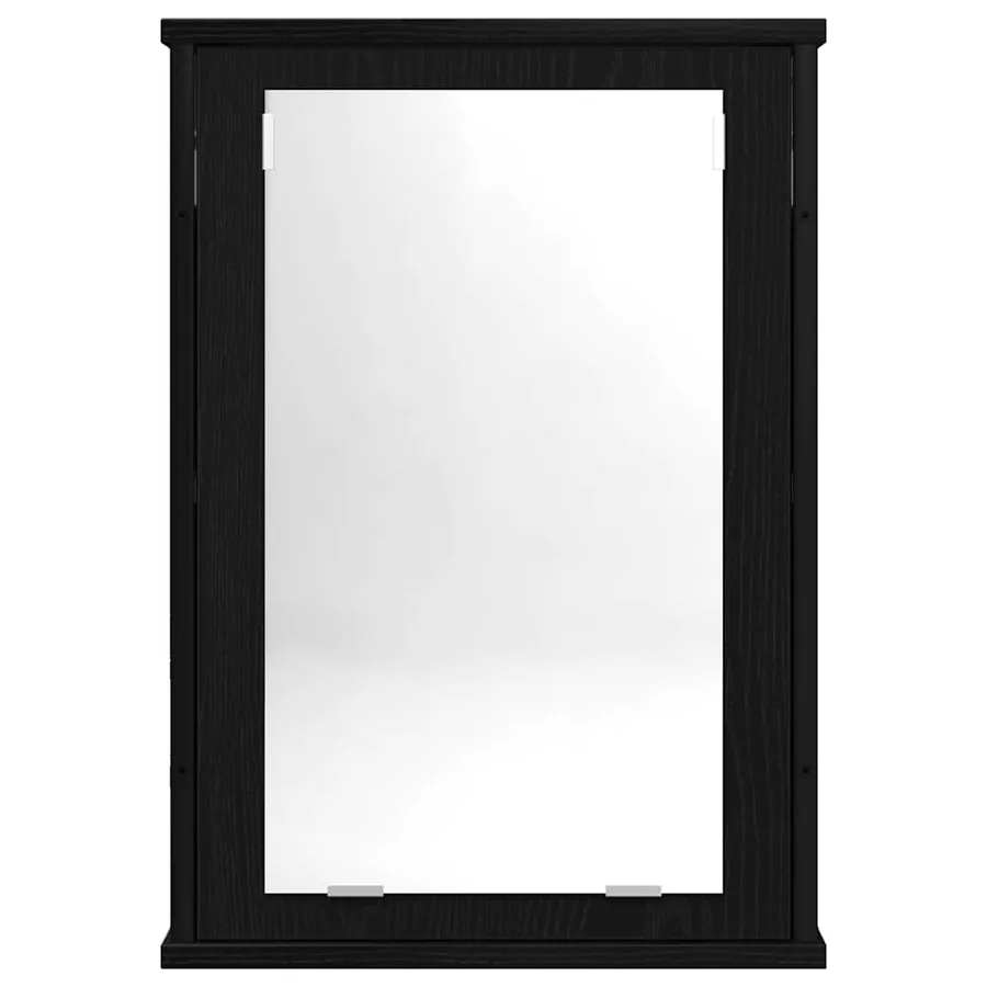 Armoire à miroir de salle de bain chêne noir bois ingénierie - 4