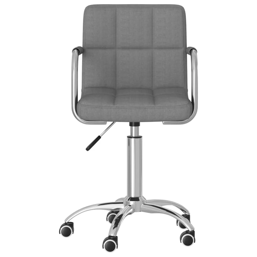 Chaise pivotante de salle à manger Gris clair Tissu - 2