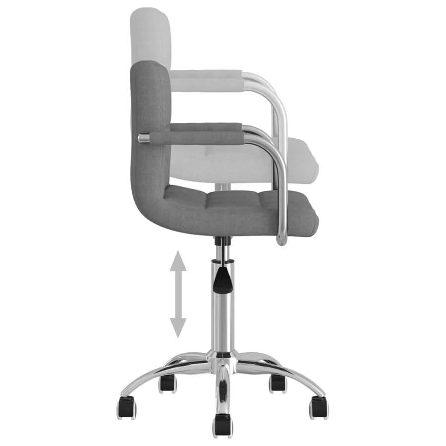 Chaise pivotante de salle à manger Gris clair Tissu - 5