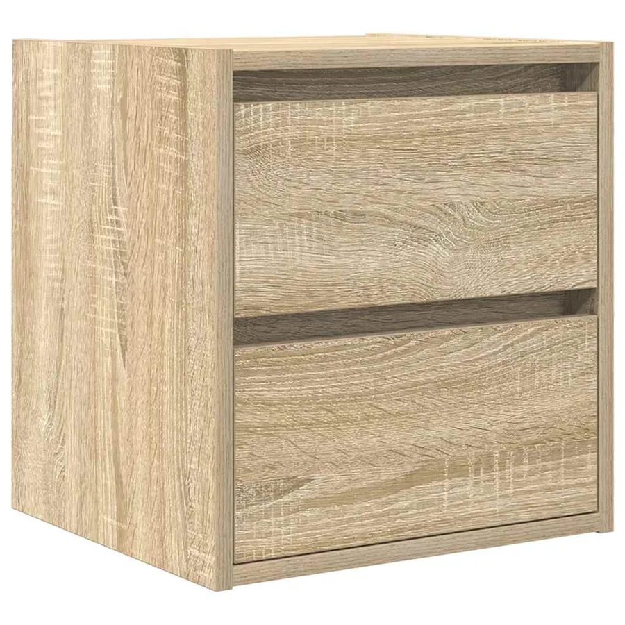 Table de chevet murale chêne sonoma 38x34x40 cm - 2
