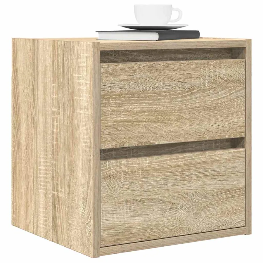 Table de chevet murale chêne sonoma 38x34x40 cm - 4