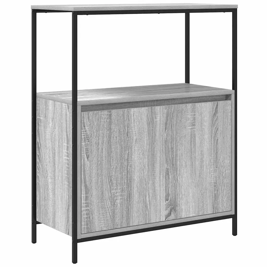 Ensemble de mobilier de salle de bain avec étagère 5 pcs Gris - 9