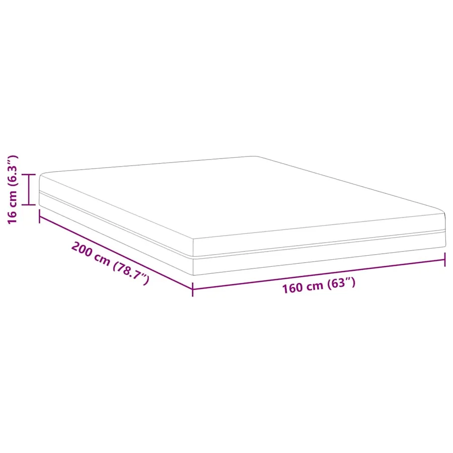 Matelas en mousse à mémoire de forme Moyen 160 x 200 cm - 12