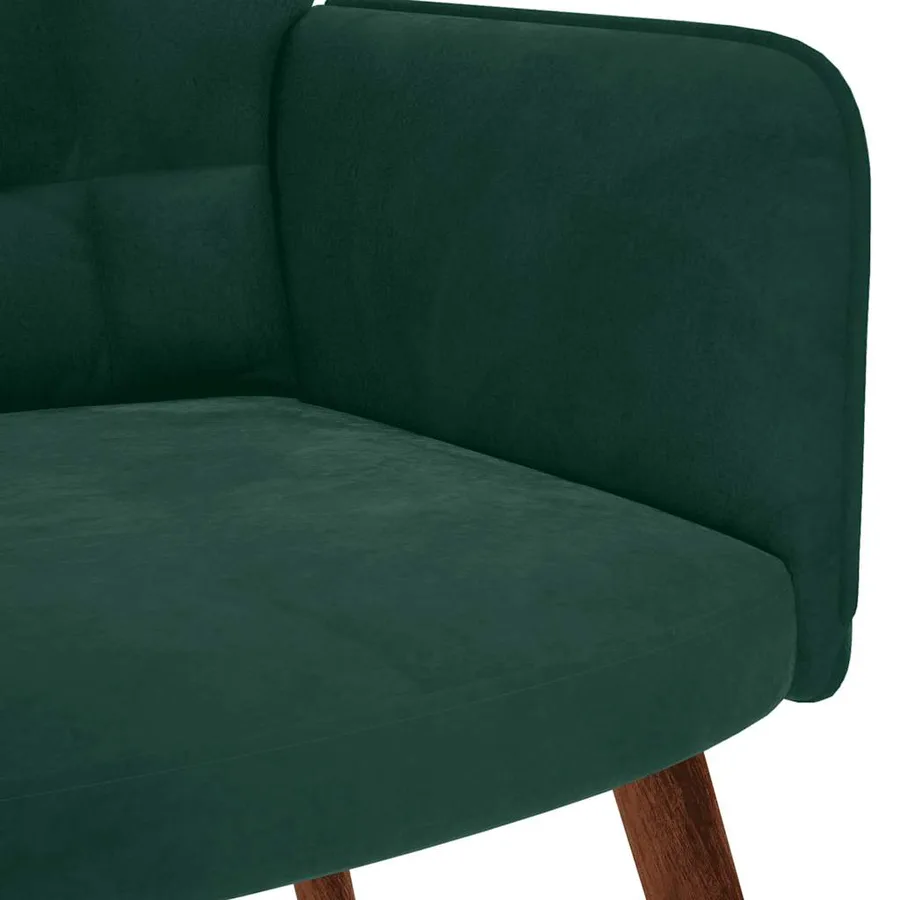 Chaise de relaxation Vert foncé Velours - 6