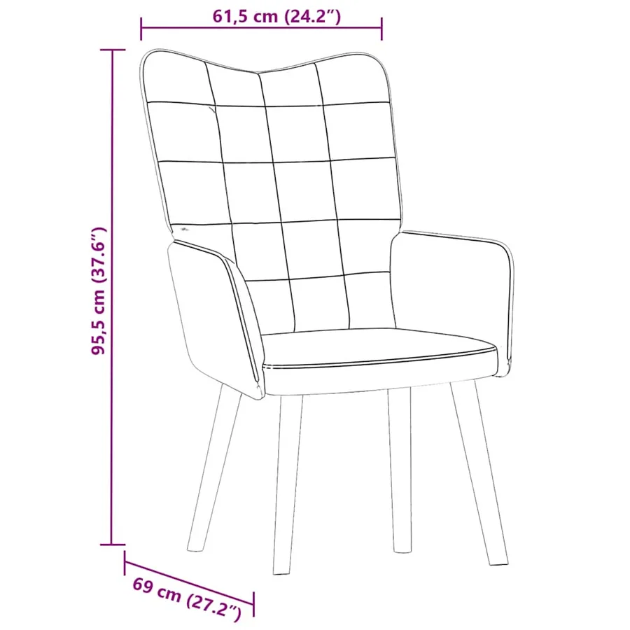 Chaise de relaxation Vert foncé Velours - 8