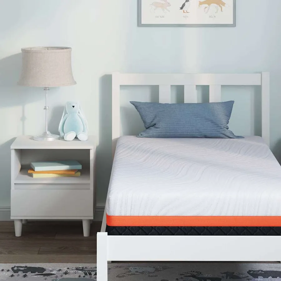 Matelas Blanc et Noir 80 x 160 cm Tissu jacquard - 7