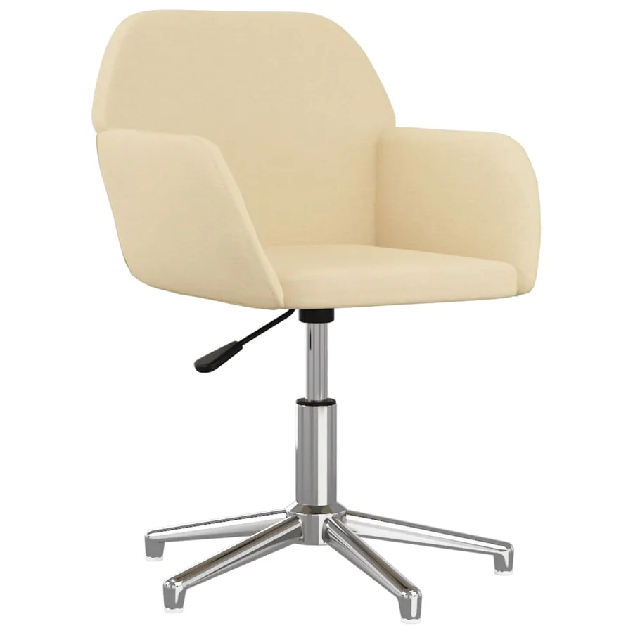 Chaises pivotantes à manger lot de 2 Crème Tissu - 3