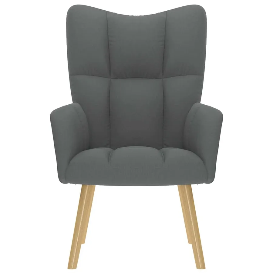 Chaise de relaxation Gris foncé Tissu - 3