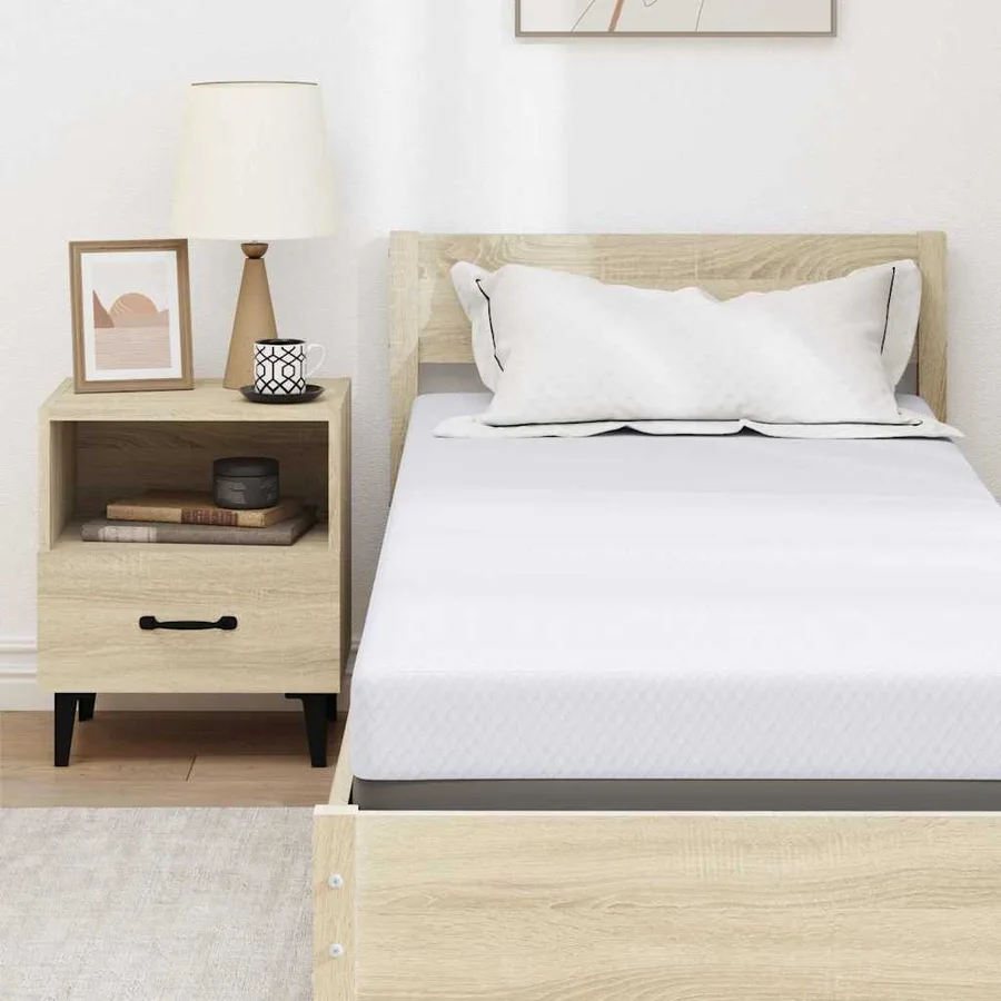 Surmatelas en mousse à mémoire 80 x 200 cm Thick Doux Blanc - 7