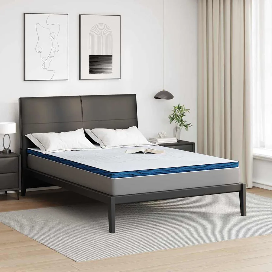 Surmatelas Blanc 140 x 200 cm Tissu jacquard