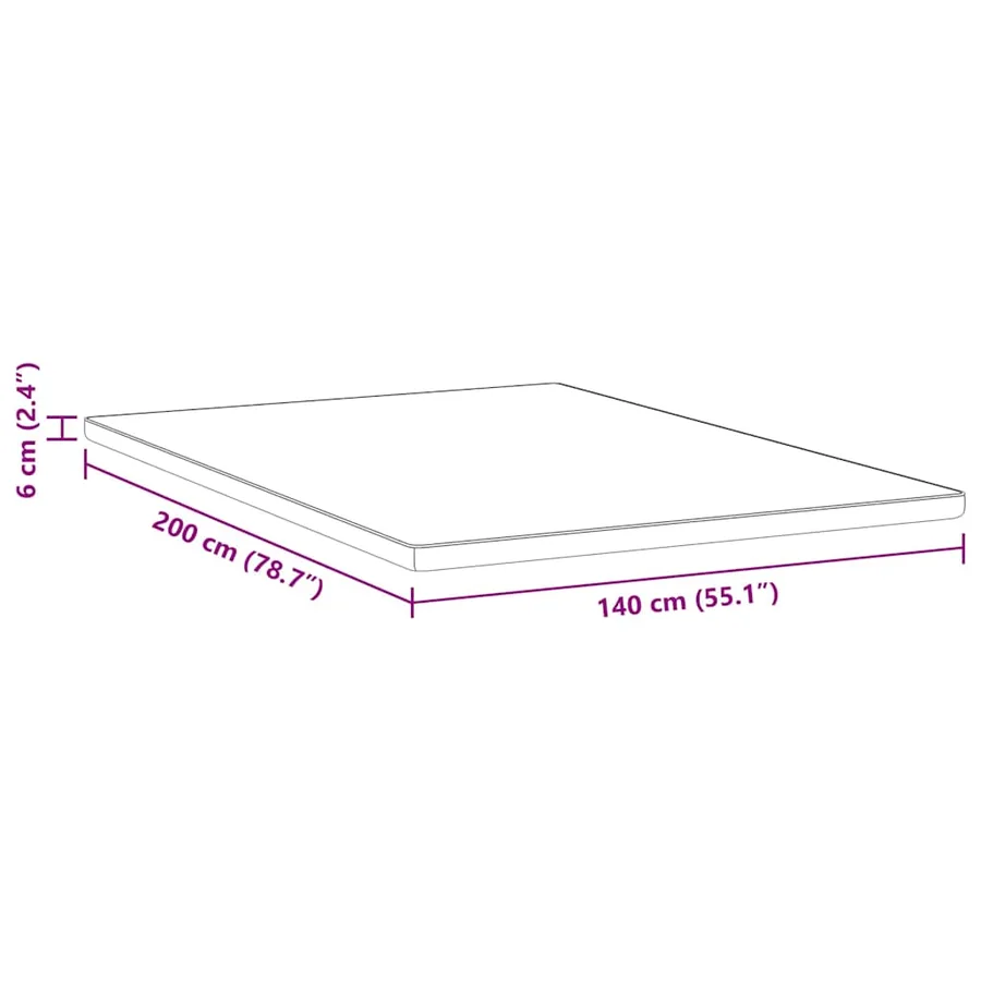 Surmatelas Blanc 140 x 200 cm Tissu jacquard - 12