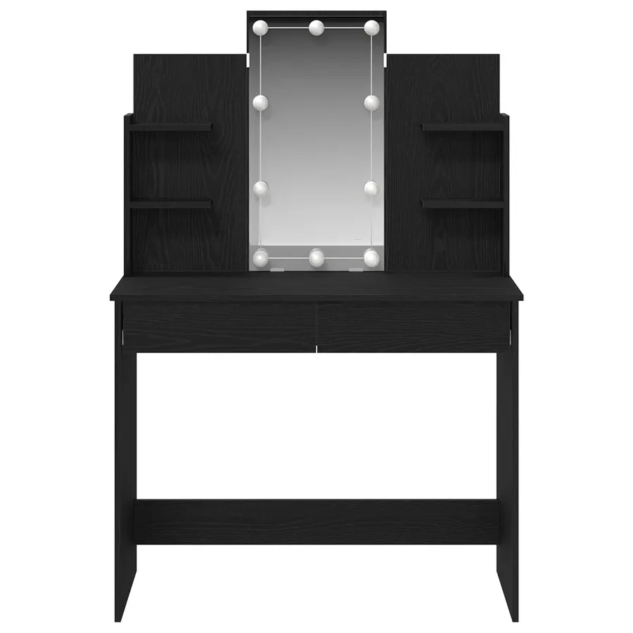 Table de Toilette Chêne noir 96 x 39 x 142 cm Bois d'ingénierie - 4