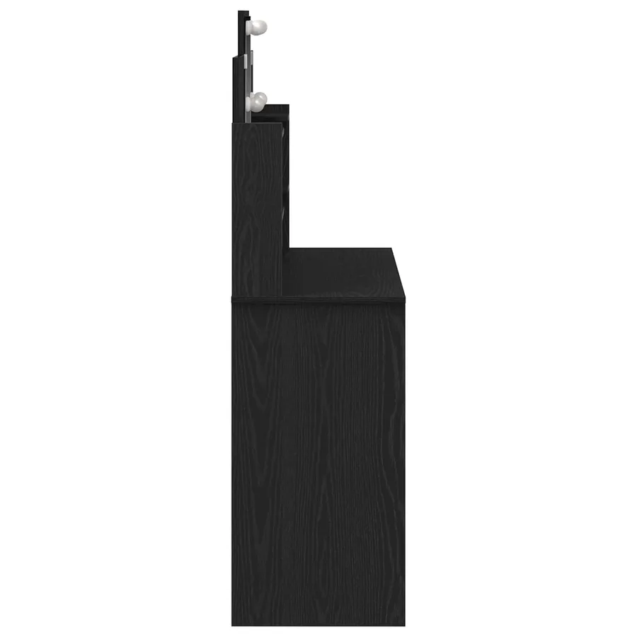 Table de Toilette Chêne noir 96 x 39 x 142 cm Bois d'ingénierie - 5