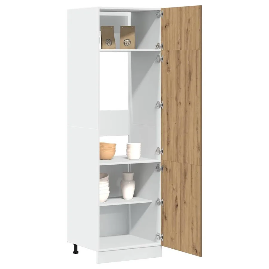 Armoire réfrigérée "Lyon" Chêne artisanal 60 x 57 x 207 cm Bois d'ingénierie