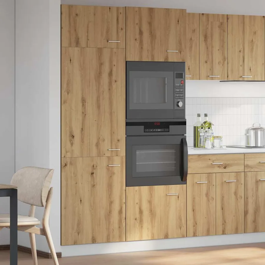 Armoire réfrigérée "Lyon" Chêne artisanal 60 x 57 x 207 cm Bois d'ingénierie - 3