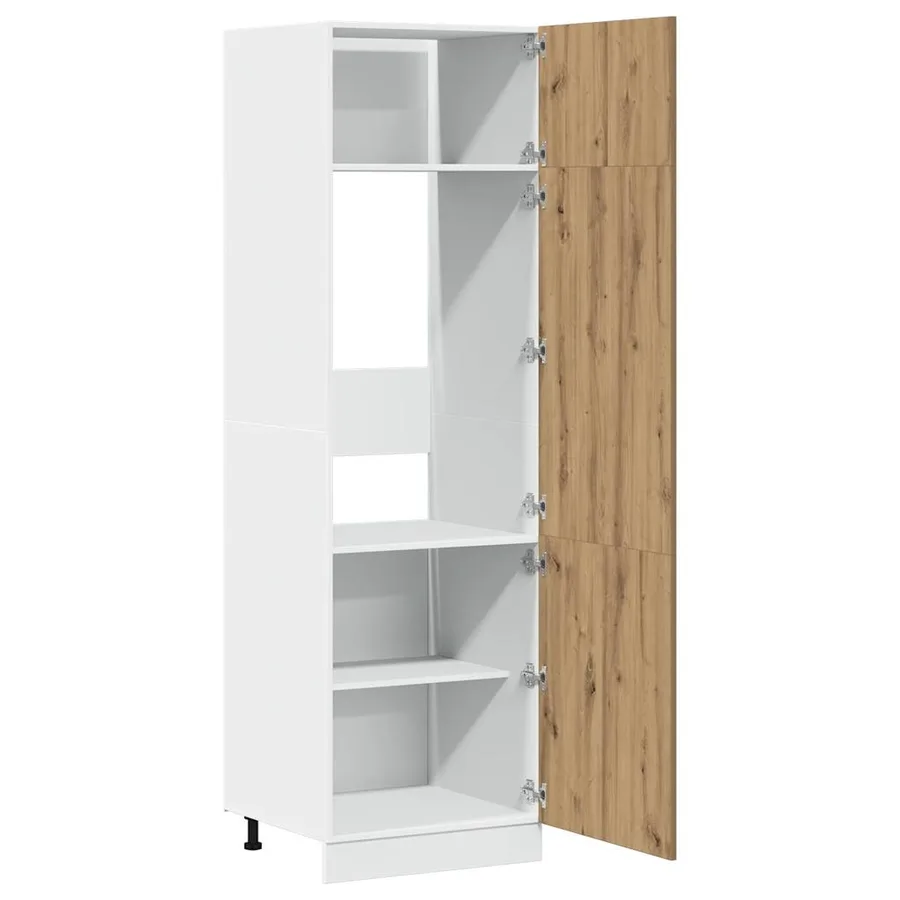 Armoire réfrigérée "Lyon" Chêne artisanal 60 x 57 x 207 cm Bois d'ingénierie - 5