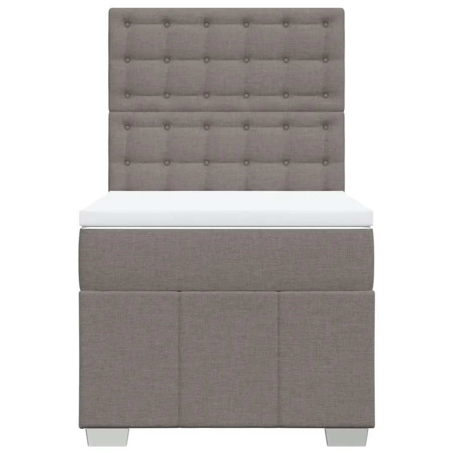 Sommier à lattes de lit avec matelas Taupe 80x200 cm Tissu - 6