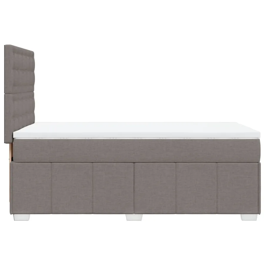 Sommier à lattes de lit avec matelas Taupe 80x200 cm Tissu - 7