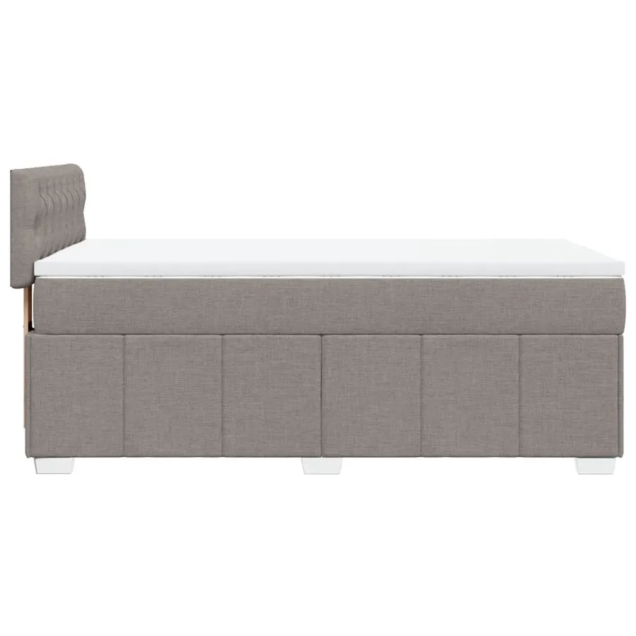 Sommier à lattes de lit avec matelas Taupe 80x200 cm Tissu - 7