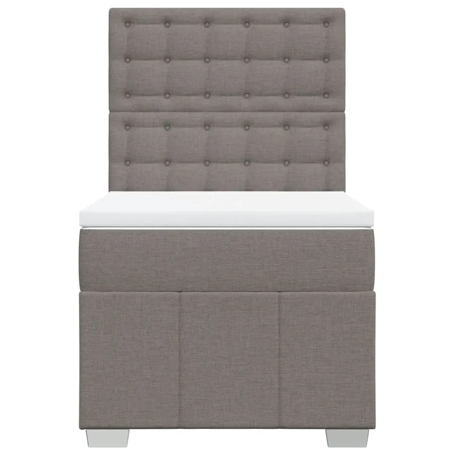 Sommier à lattes de lit avec matelas Taupe 80x200 cm Tissu - 4