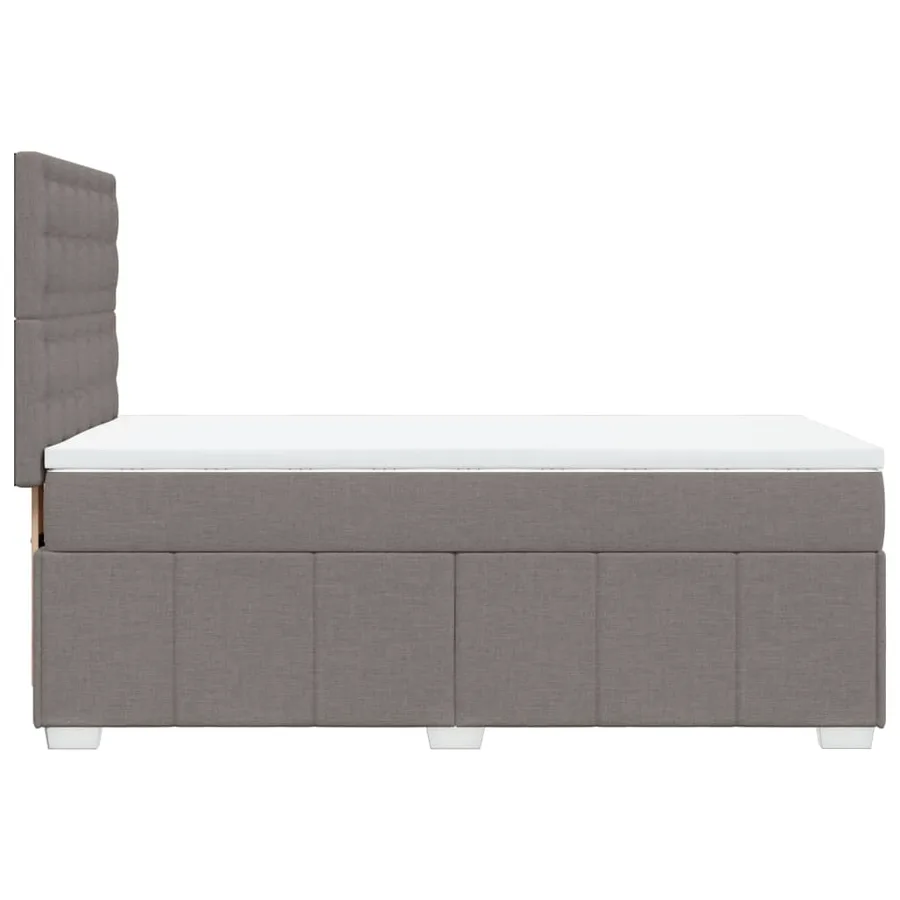 Sommier à lattes de lit avec matelas Taupe 80x200 cm Tissu - 5