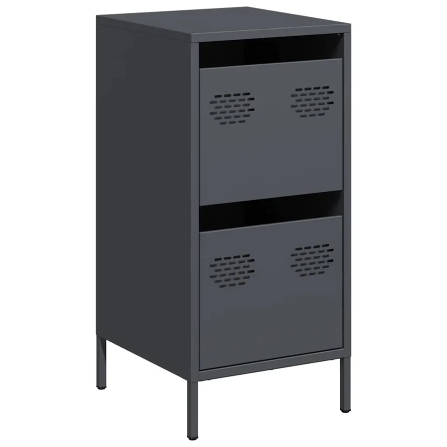 Buffet anthracite 35x39x73,5 cm acier laminé à froid - 2