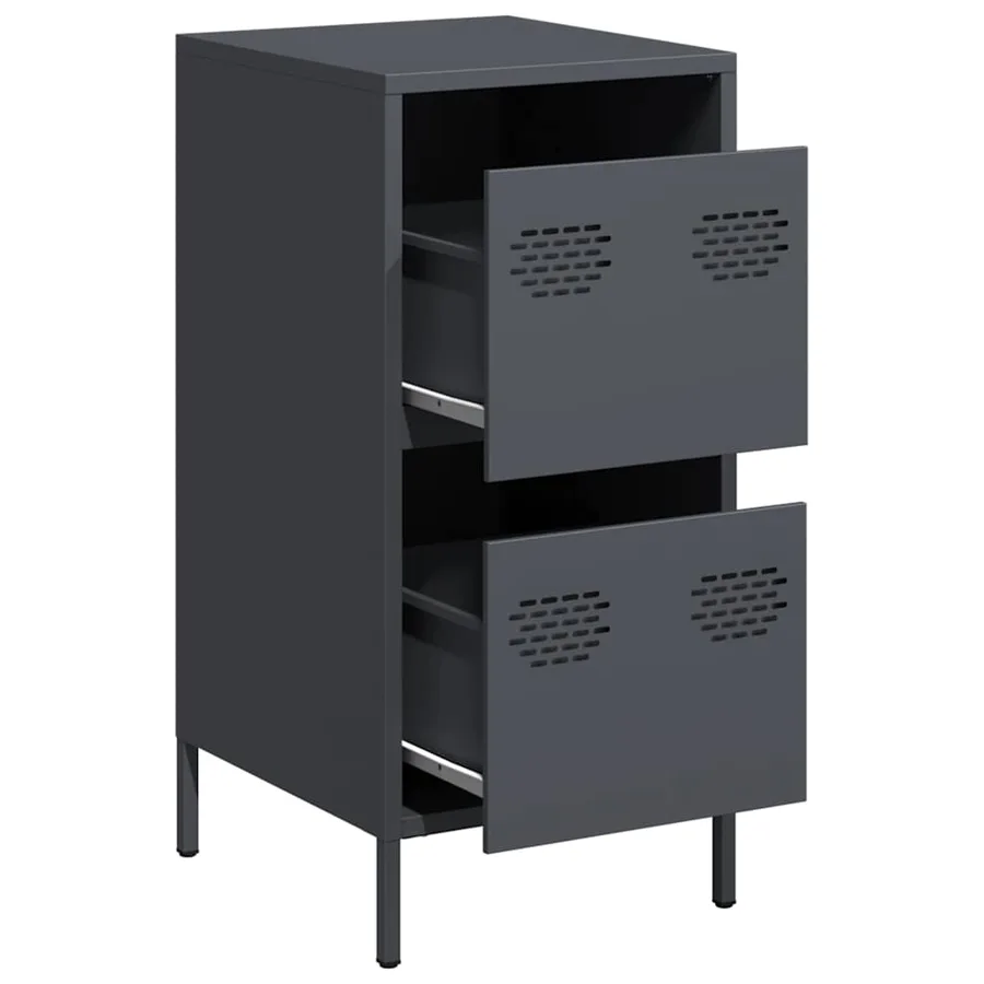 Buffet anthracite 35x39x73,5 cm acier laminé à froid - 4
