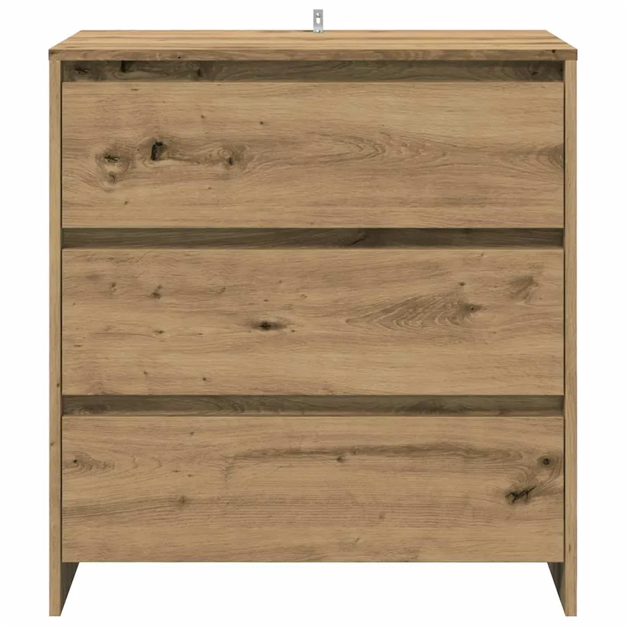 Buffet 3 pcs chêne artisanal bois d'ingénierie - 7