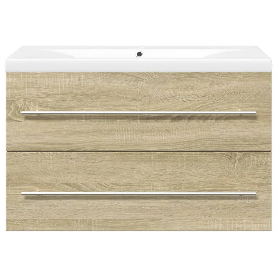 Ensemble de meubles de salle de bain 2 pcs chêne sonoma - 4