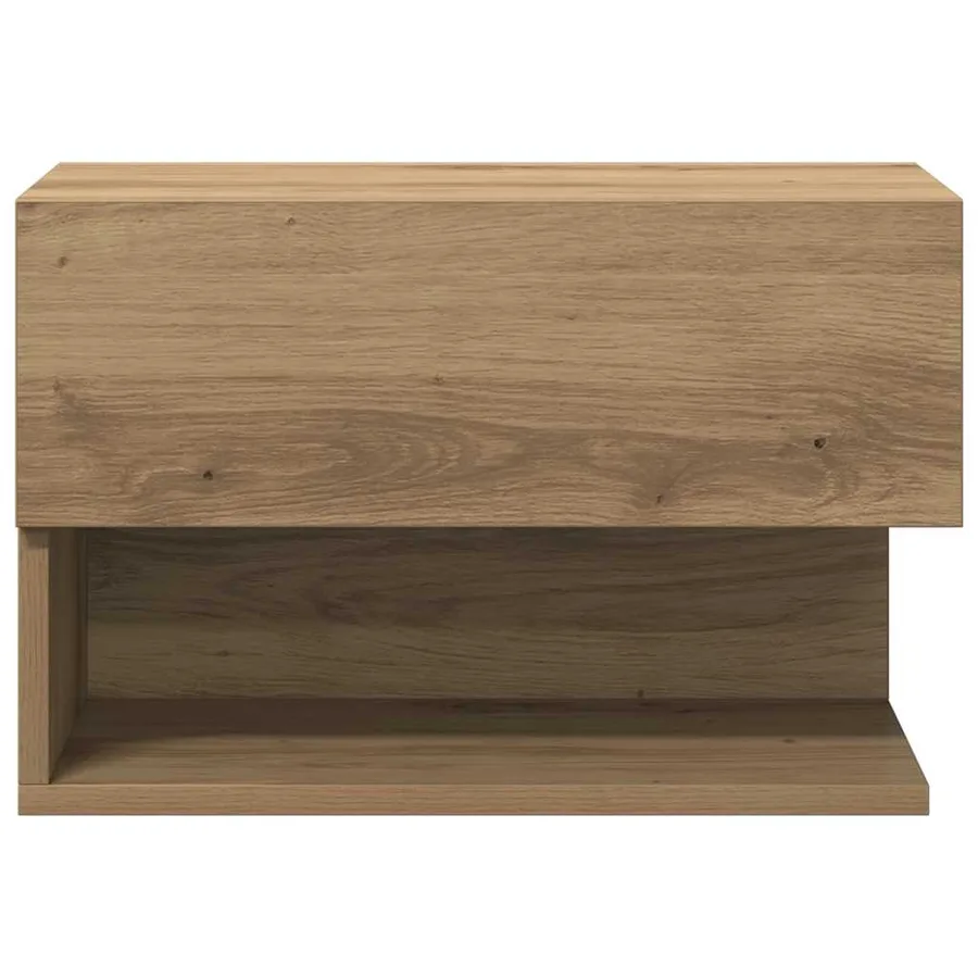 Tables de chevet murales 2 pcs chêne artisanal - 5