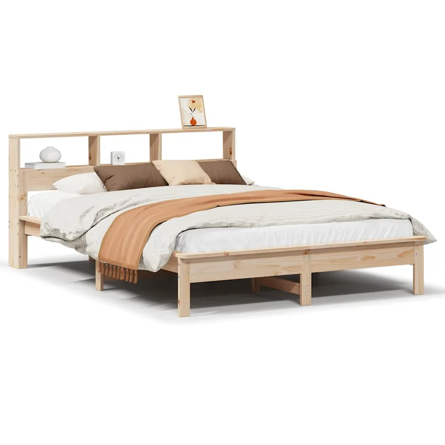 Cadre de lit sans matelas 150x200 cm bois de pin massif - 2