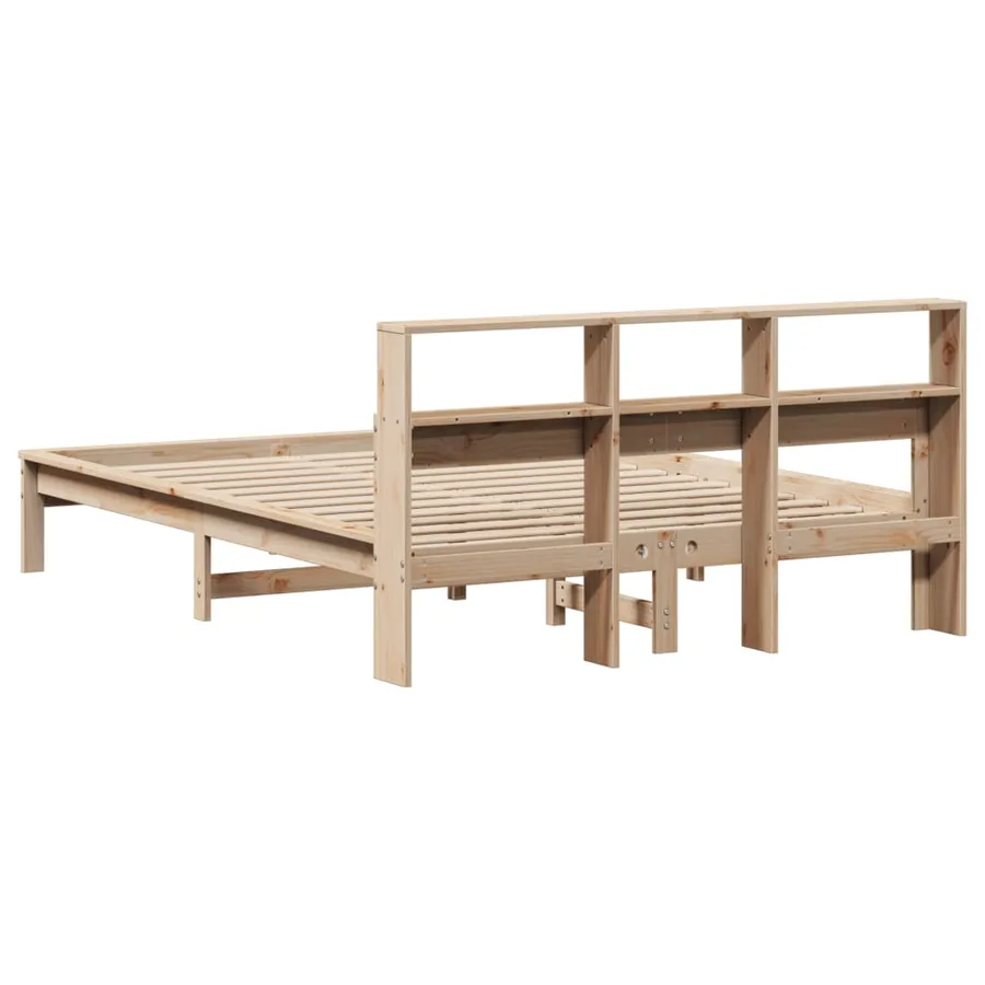 Cadre de lit sans matelas 150x200 cm bois de pin massif - 6
