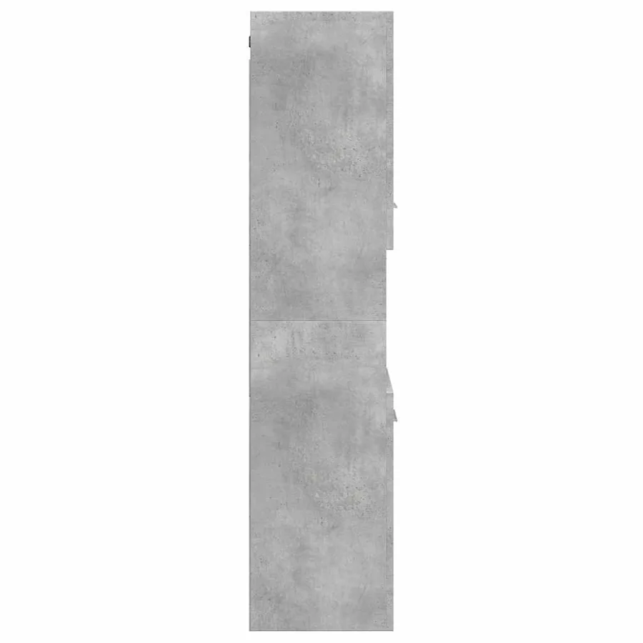 Armoire de salle de bain suspendue gris béton bois d'ingénierie - 6