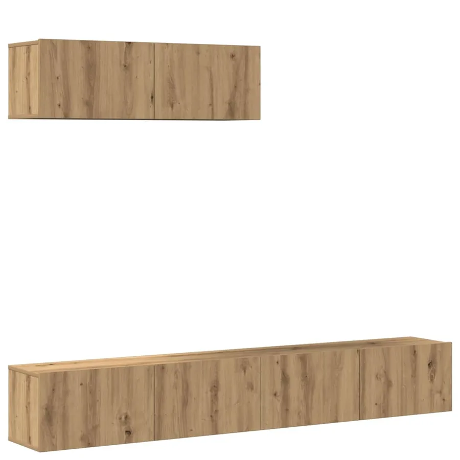 Ensemble de meuble TV mural 3 pcs chêne artisanal - 2