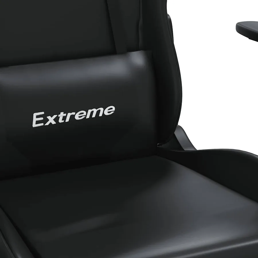 Chaise de jeu de massage noir similicuir - 11