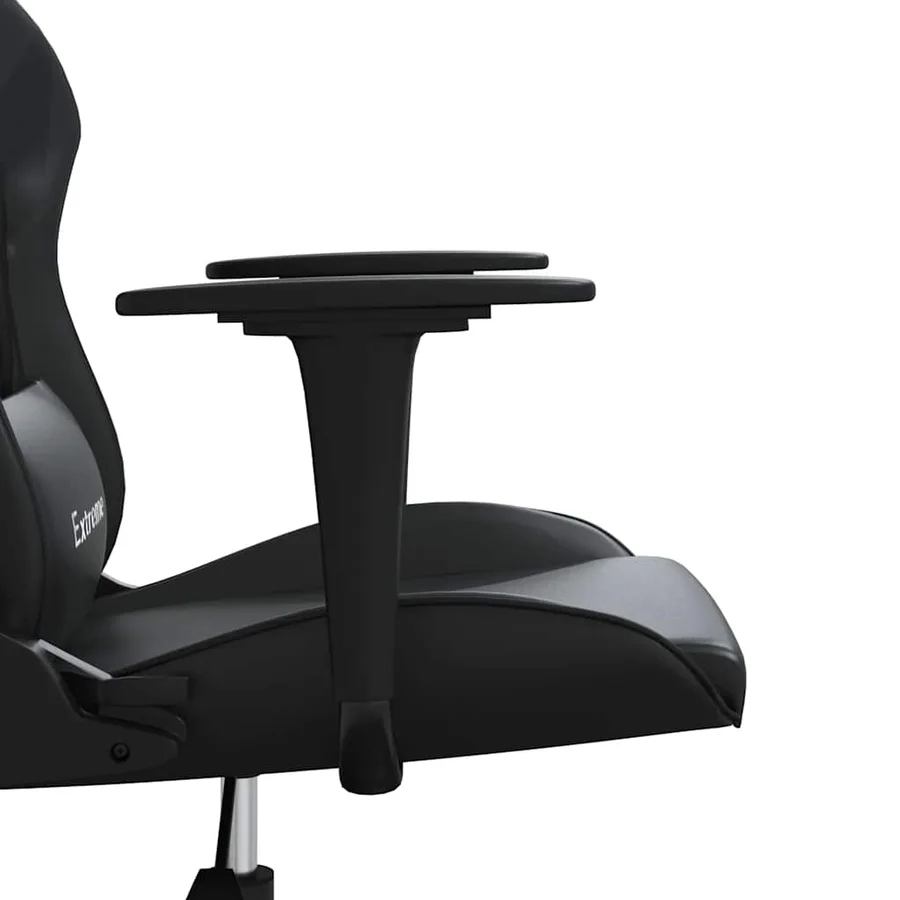 Chaise de jeu de massage noir similicuir - 12