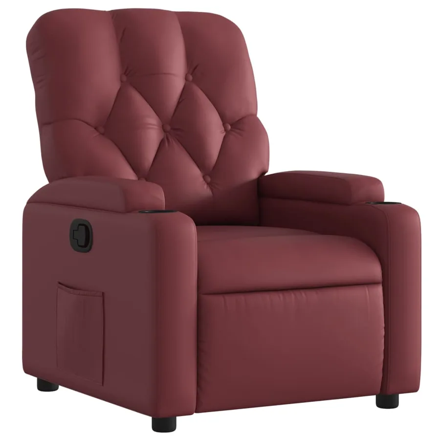 Fauteuil inclinable Rouge bordeaux Similicuir - 2