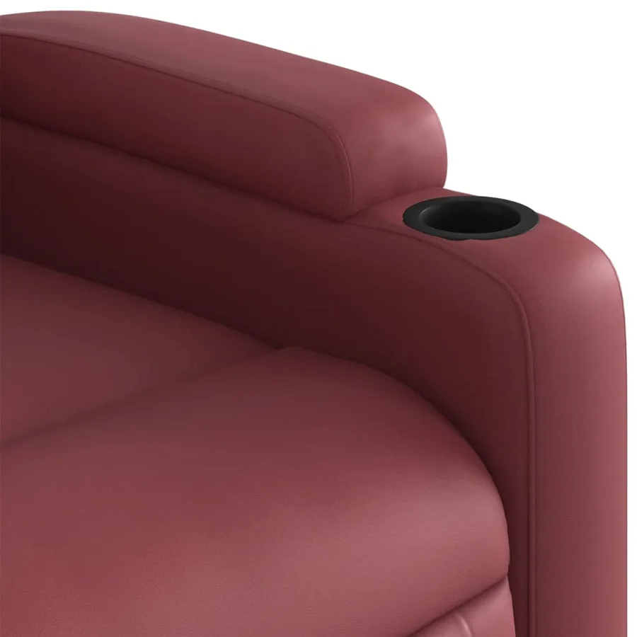 Fauteuil inclinable Rouge bordeaux Similicuir - 8