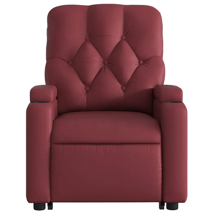 Fauteuil inclinable de massage Rouge bordeaux Similicuir - 9