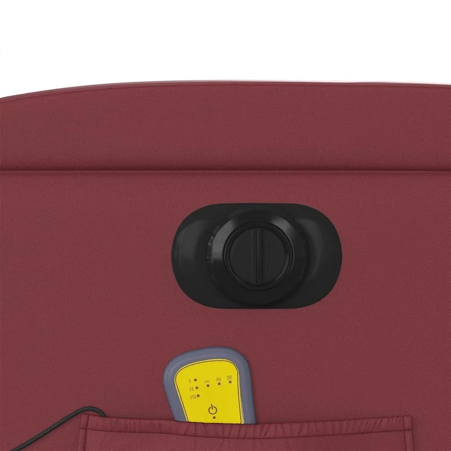 Fauteuil de massage inclinable électrique rouge bordeaux - 12