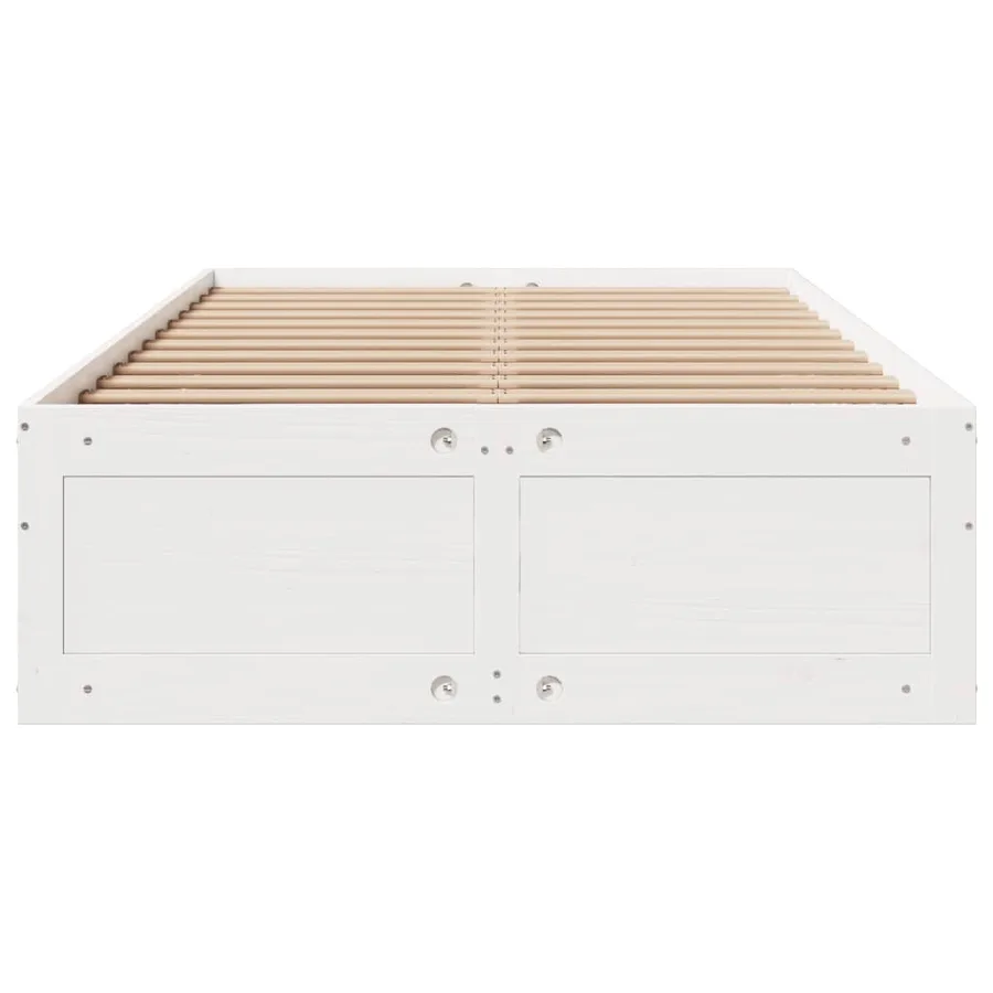 Cadre de lit sans matelas avec tiroirs 135x190 cm bois de pin - 4