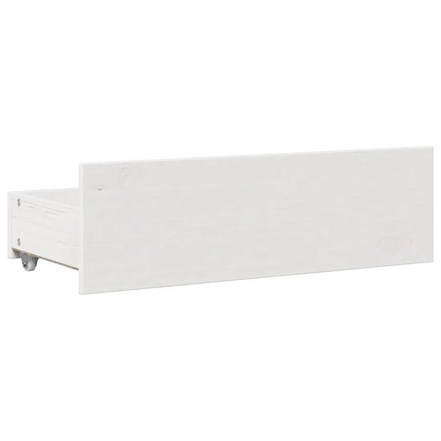 Cadre de lit sans matelas avec tiroirs 135x190 cm bois de pin - 8