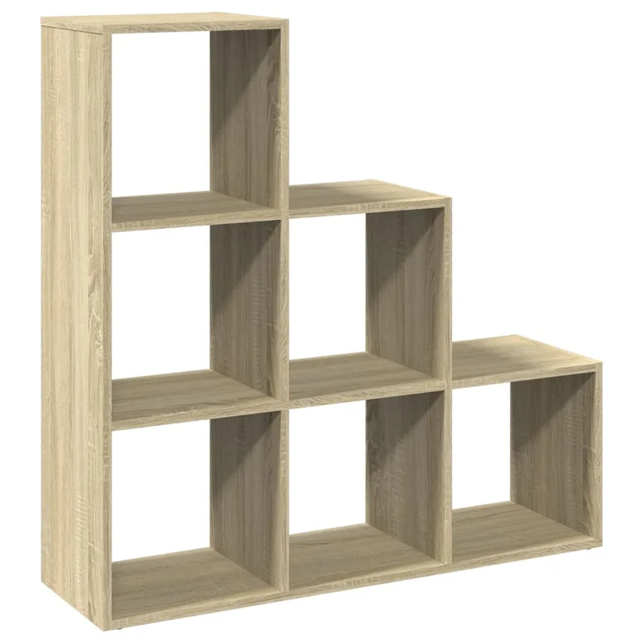 Étagère séparatrice de pièce 3 niveaux chêne sonoma 99x29x99 cm - 2