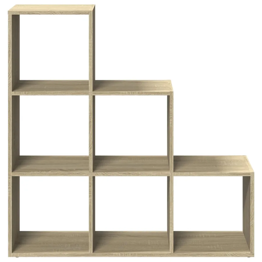 Étagère séparatrice de pièce 3 niveaux chêne sonoma 99x29x99 cm - 5