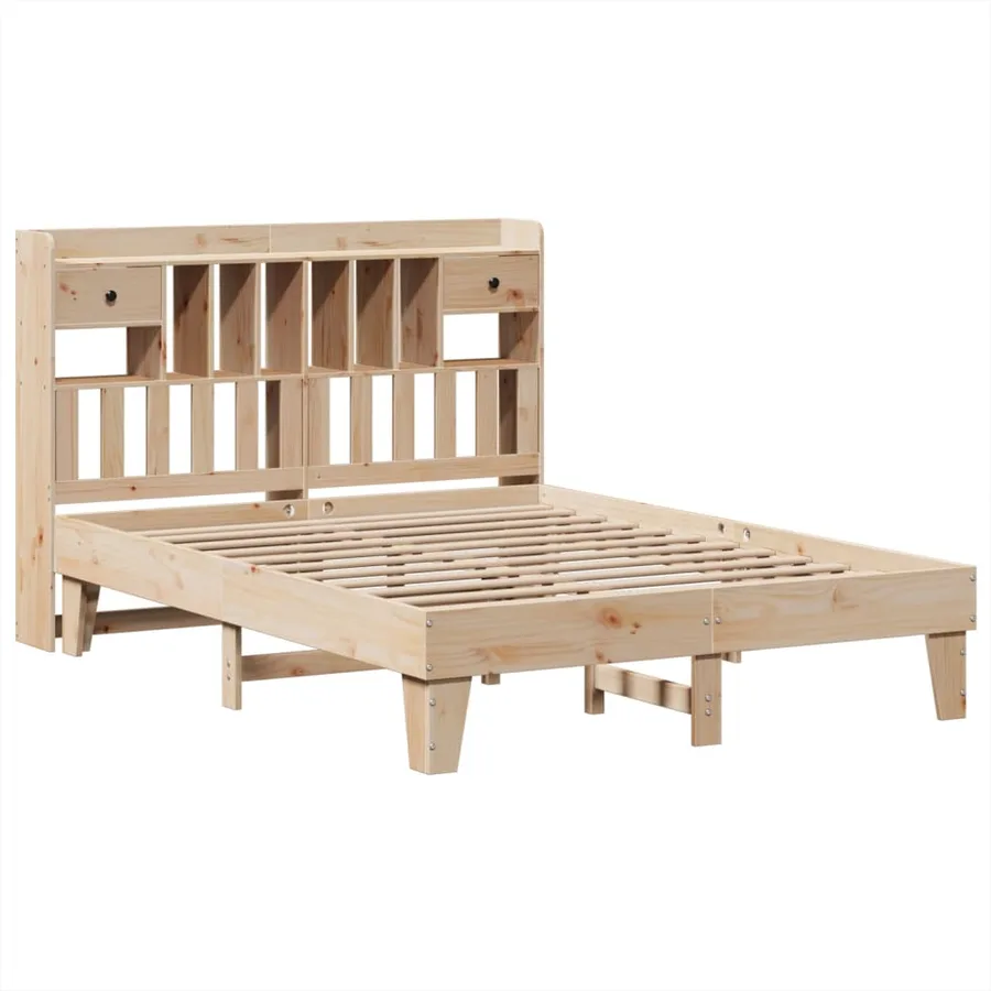 Cadre de lit sans matelas 140x200 cm bois massif de pin - 3