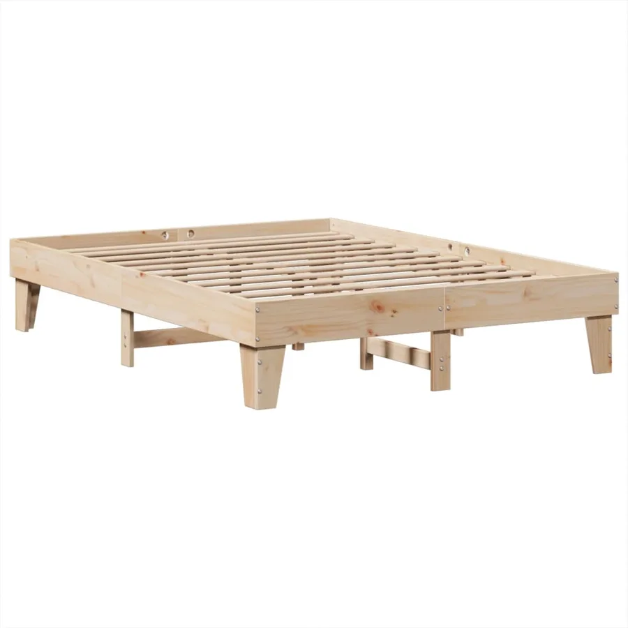 Cadre de lit sans matelas 140x200 cm bois massif de pin - 5