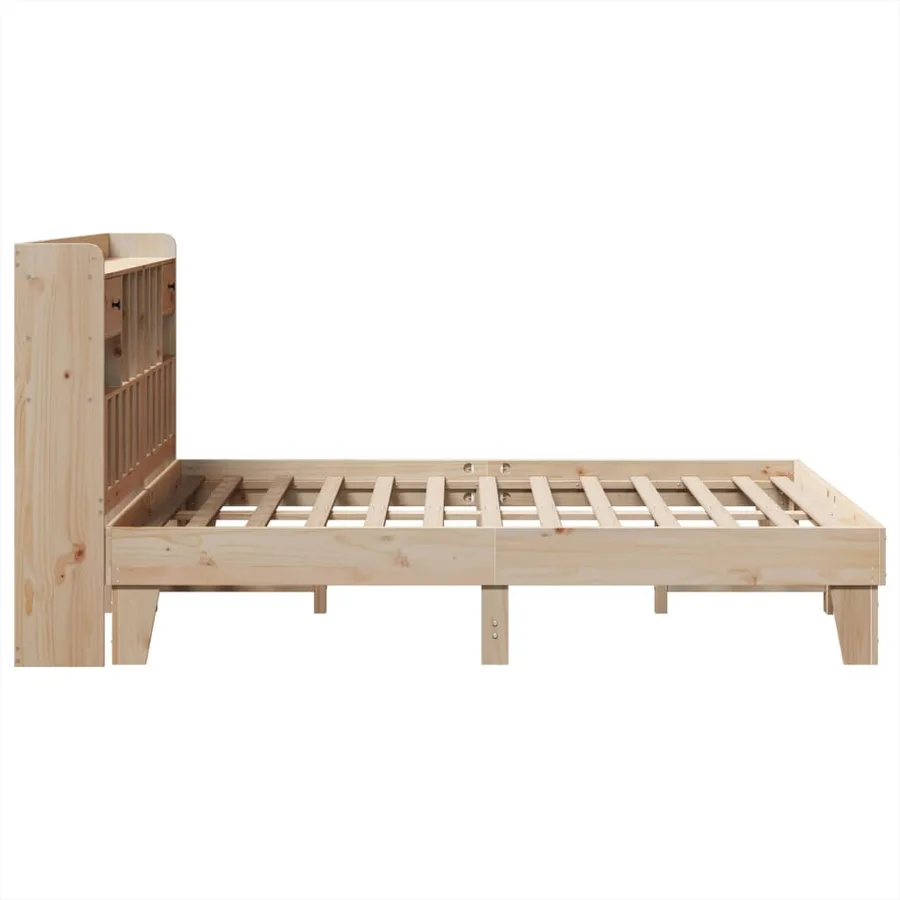 Cadre de lit sans matelas 140x200 cm bois massif de pin - 7