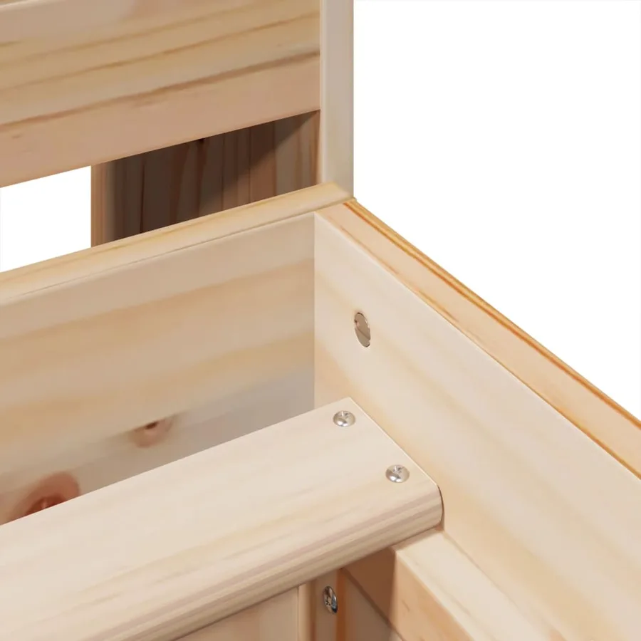 Cadre de lit sans matelas 140x200 cm bois massif de pin - 9