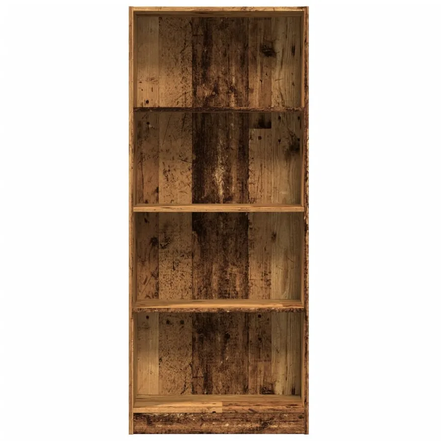 Bibliothèque vieux bois 60x24x143 cm bois d'ingénierie - 4