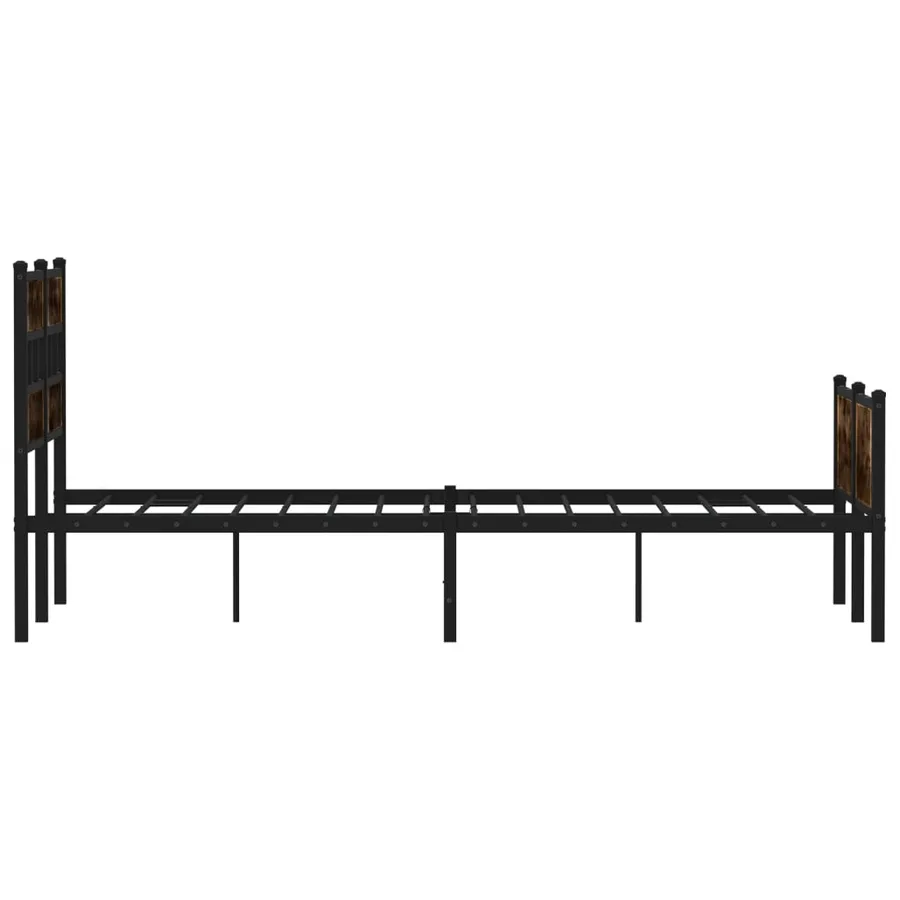 Cadre de lit sans matelas chêne fumé 120x200 cm bois ingénierie - 5